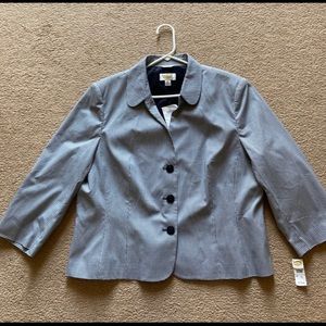 Talbots Black and White Blazer, Size 20